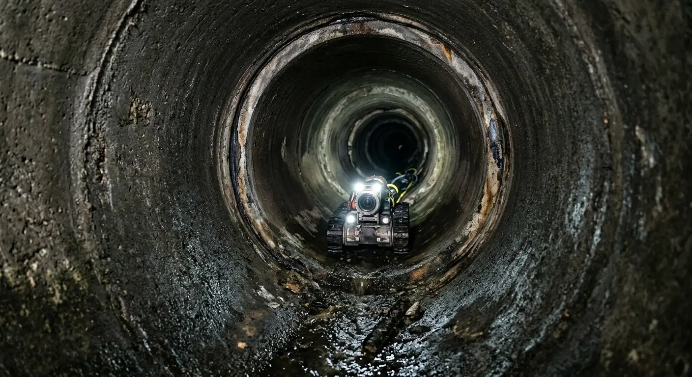 Robotic sewer camera inspecting pipe interior for Sewer Line Repair in Kingsport